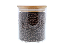 Jar with bamboo lid LM