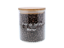 Jar bamboo lid  Voor de liefste Meter  GM