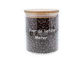 Voorraadpot bamboe deksel  Voor de liefste Meter  GM