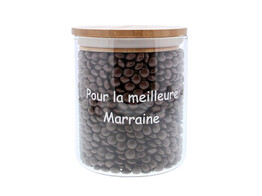 Jar bamboo lid  Pour la meilleure Marraine  GM
