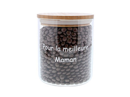 Voorraadpot bamboe deksel  Pour la meilleure Maman  GM