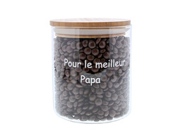 Voorraadpot bamboe deksel  Pour le meilleur Papa  GM