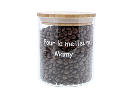 Voorraadpot bamboe deksel  Pour la meilleure Mamy  GM