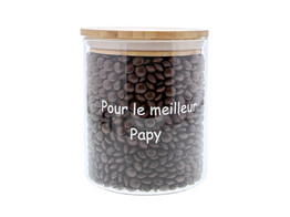 Voorraadpot bamboe deksel  Pour le meilleur Papy  GM