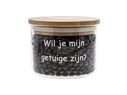 Voorraadpot bamboe deksel  Wil je mijn getuige zijn   MED