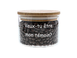 Voorraadpot bamboe deksel  Veux-tu etre mon temoin   MED