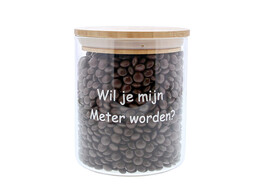 Jar bamboo lid  Wil je mijn Meter worden   GM
