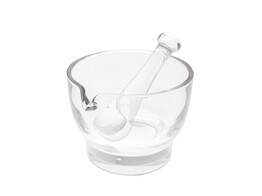 Glass mortar and pestle LM