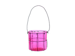 Candle holder in net fuchsiaLM
