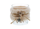  Plush  theelichthouder eland en ster KM beige
