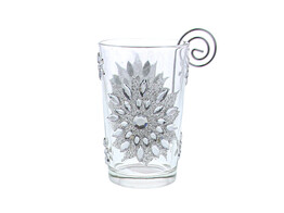 OTL  Dahlia  verre paillete avec porte-bougie