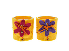 Glass felt  flowerfun  yellow