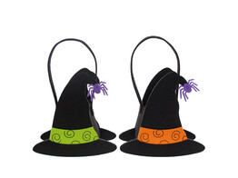 Chapeau de sorciere feutre panier GM