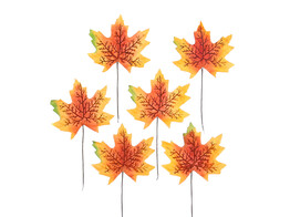 Feuille d automne avec tons chaud sur tige GM