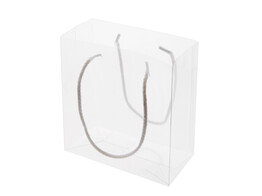 PET draagtas met touwhengsels 16 x 8 cm