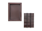 Window box with 15 compartments  removable  dark brown