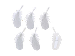  Feather  plume en bois pince gris