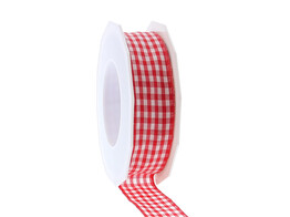 Band vichy 25 mm x 20 m Rot 609