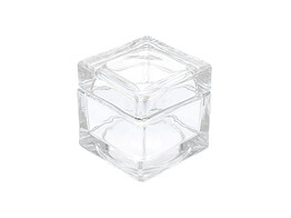 Chocolate box in glass cube SM flat