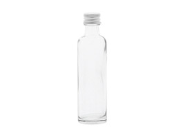 Glazen jeneverflesje 40ml met zilveren dop