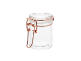 Jar with copper-colored closure mini