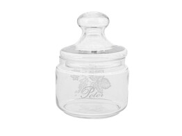 Glass jar with lid  peter 
