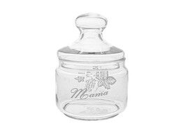 Glass jar with lid  mama 