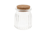 Jar ribbed with cork 120ml