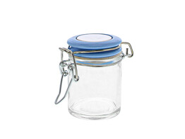 Cylinder jar mini metal fastener blue
