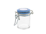 Zylinderglas mini mit Metallverschluss blau