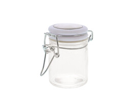 Zylinderglas mini mit Metallverschluss wei 