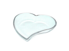 Glass platter heart LM