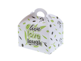 Sweetbox avec poignee 500 gr.  Olive  live - love - laugh