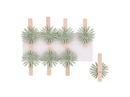  Summery  Blumen-Wascheklammer Smokey Green