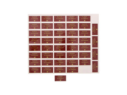 Sticker glossy  Alsjeblieft  een dankjewel  SM burgundy-gold