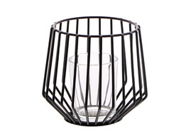 Lantern  Bars  round conical bars with glass medium black