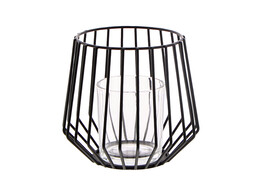 Lantern  Bars  round conical bars with glass LM black