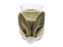  Curly plush  porte-bougie avec oreilles de lapin GM vert