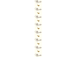 OB Banner  Hearts  chocolate 25 x 245 cm