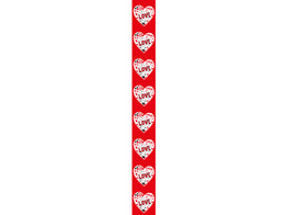 OB Banner  Sparkling love  harten verticaal 25 x 245 cm