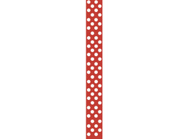 OB Banner roestkleur met witte bollen 25 x 245 cm