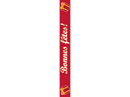 OB Banner  Bonnes fetes   rood 25 x 245 cm