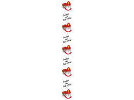 OB Banner Sint  City    Roetpiet  Groetjes  verticaal 25 x 245 cm wit