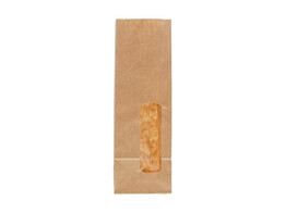 Zakje OPP/Kraft 55 35x175mm met venster