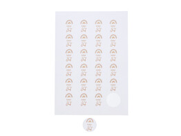 Autocollant 4 cm  Rainbow  BEDANKT lieve Juf