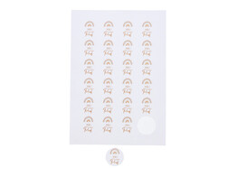 Autocollant 4 cm  Rainbow  MERCI super Prof