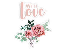 Raamsticker blinkend  Rosie  with love