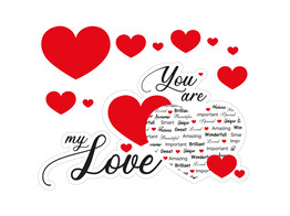 Raamsticker blinkend  You are  my love