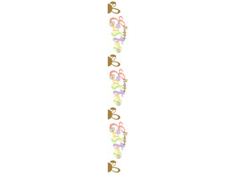 OO Banner  Pastel  Happy Easter horizontal 25 x 245 cm