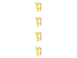 OB Banner  Happy Easter  horizontaal 25 x 245 cm geel-goud